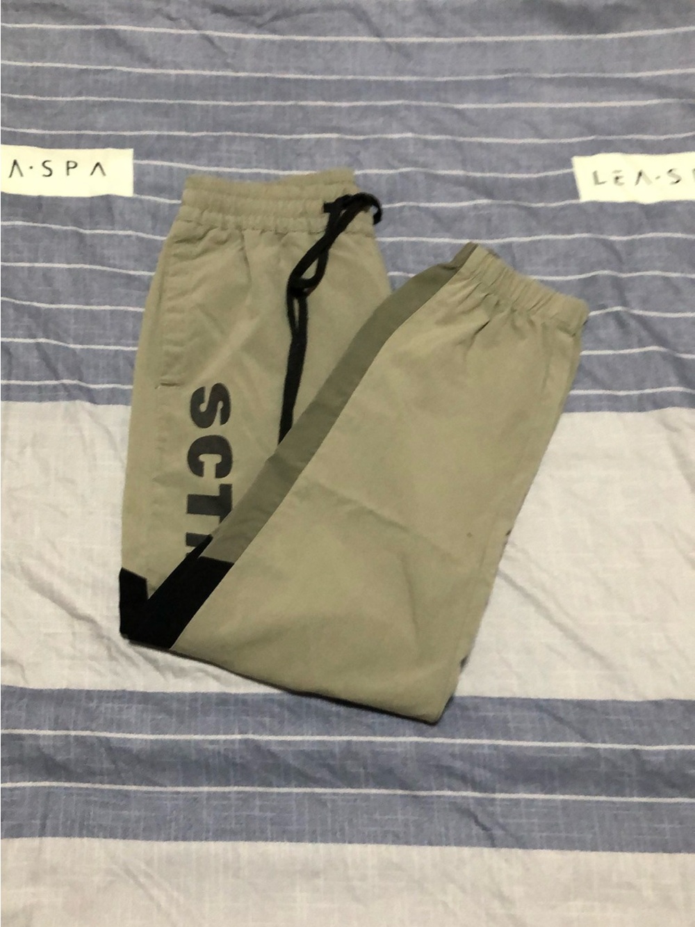 💎Olive Green Men's Jogger Pants with Black Accents